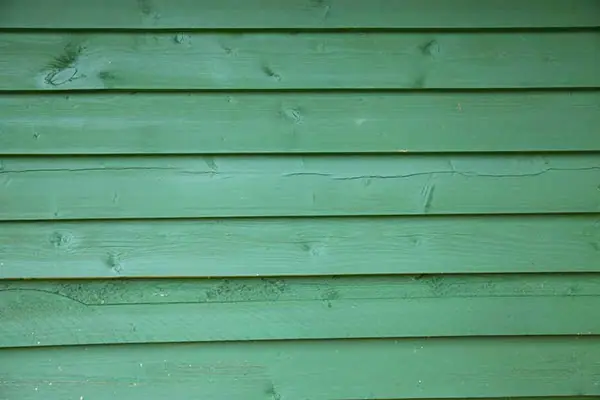 Stained siding boards, up close